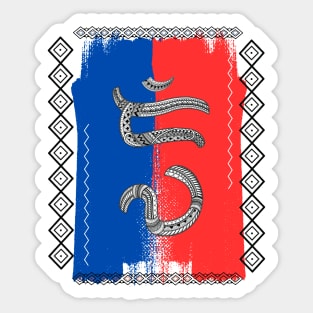 Philippine Flag / Baybayin word Diwa (Spirit / Sense) Sticker